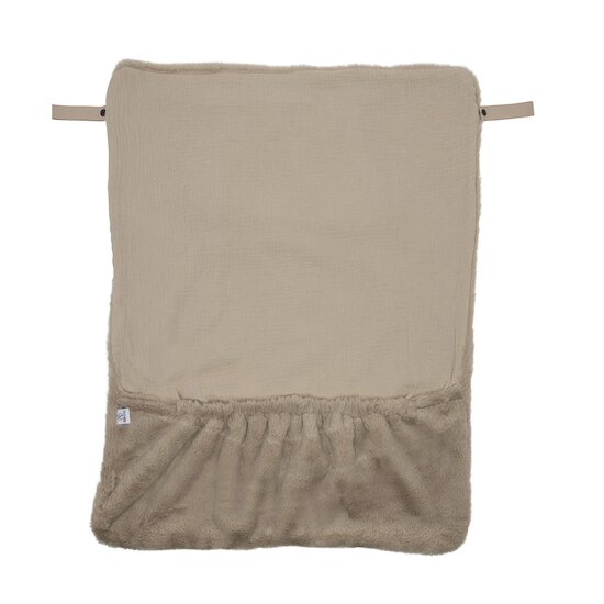Couverture Nomade Fausse Fourrure Angora Beige  de BB&Co