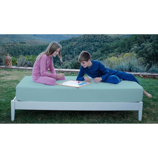 Drap Housse Tencel Vert d'eau 90 x 200 cm de B-Sensible