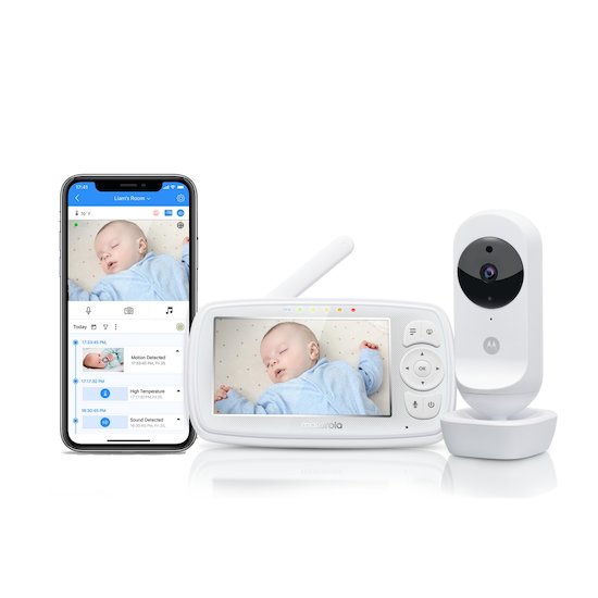 Ecoute bébé VM 44 Connect 2-en-1 Blanc  de MOTOROLA