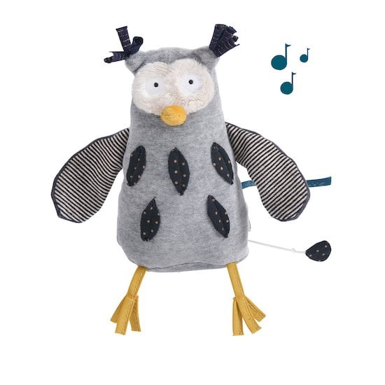 Poupée musique hibou Les Moustaches   de Moulin Roty