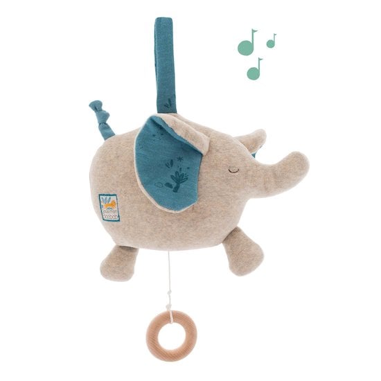 Sous mon Baobab Peluche musicale Éléphant  de Moulin Roty