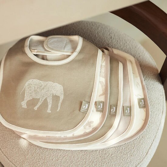 Lot 5 bavoirs Animals  de Jollein