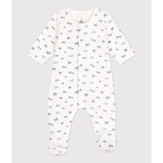 Bodyjama en tubique Marshmallow/Crépuscule  de Petit Bateau