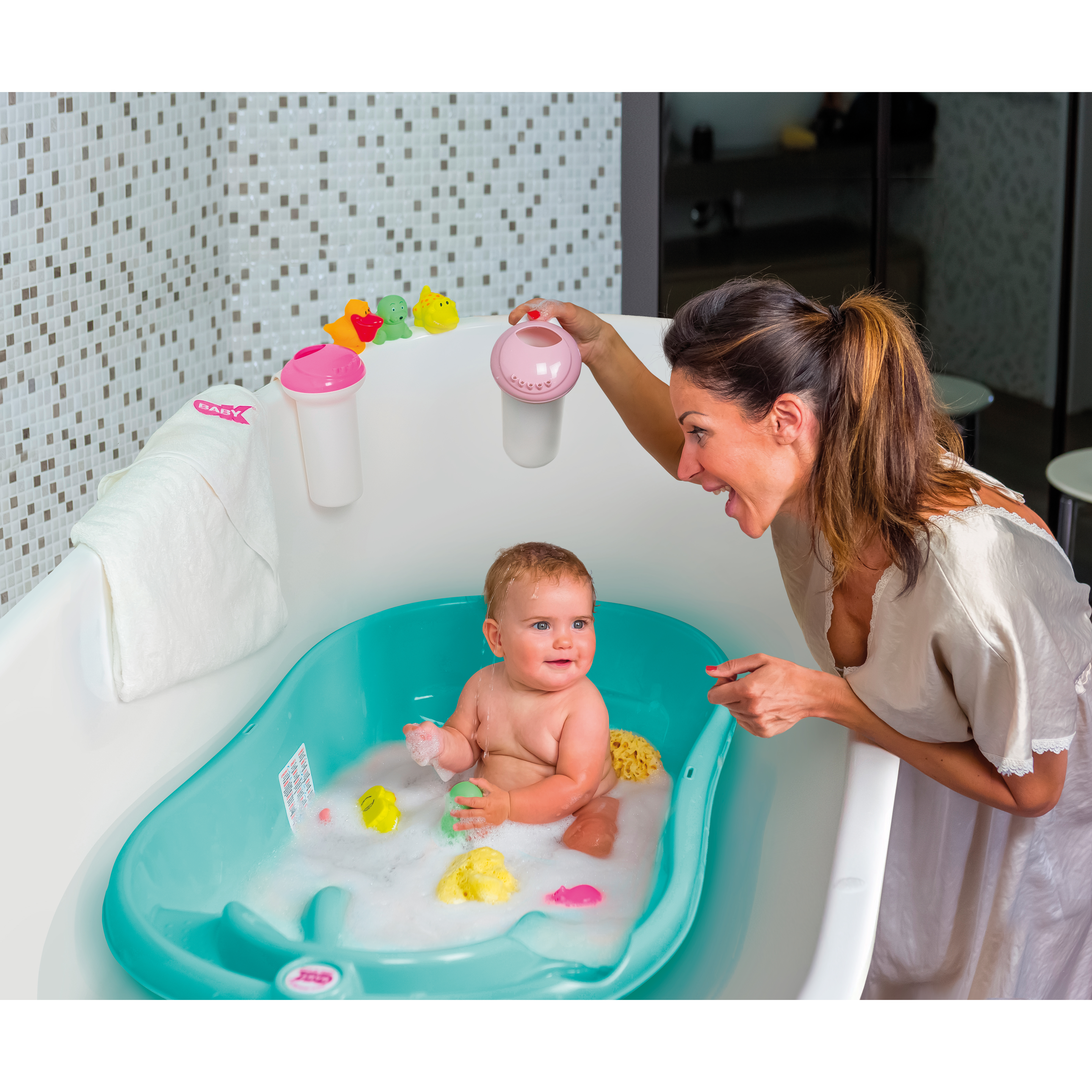 Flipper Evolution siège de bain Taupe de OK Baby, Fauteuils de bain : Aubert
