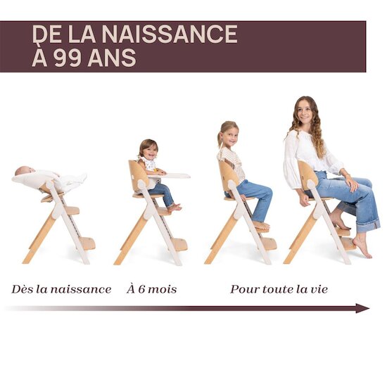 Chaise haute évolutive Meraviglia Fossil  de Chicco Chaise haute évolutive Meraviglia Fossil  de Chicco