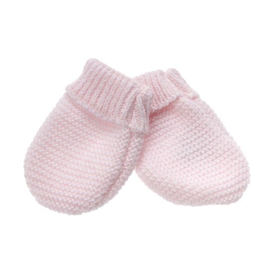 Moufles collection Tricot Rose 0 mois de P'tit bisou